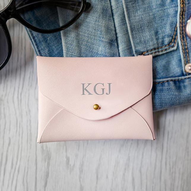 Personalized Women's Small Vegan Leather Bridesmaid Wallets - Way Up Gifts