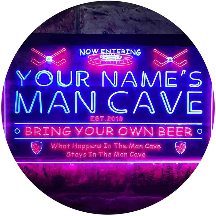 Custom Sports Hockey Theme Man Cave LED Neon Light Sign - Way Up Gifts