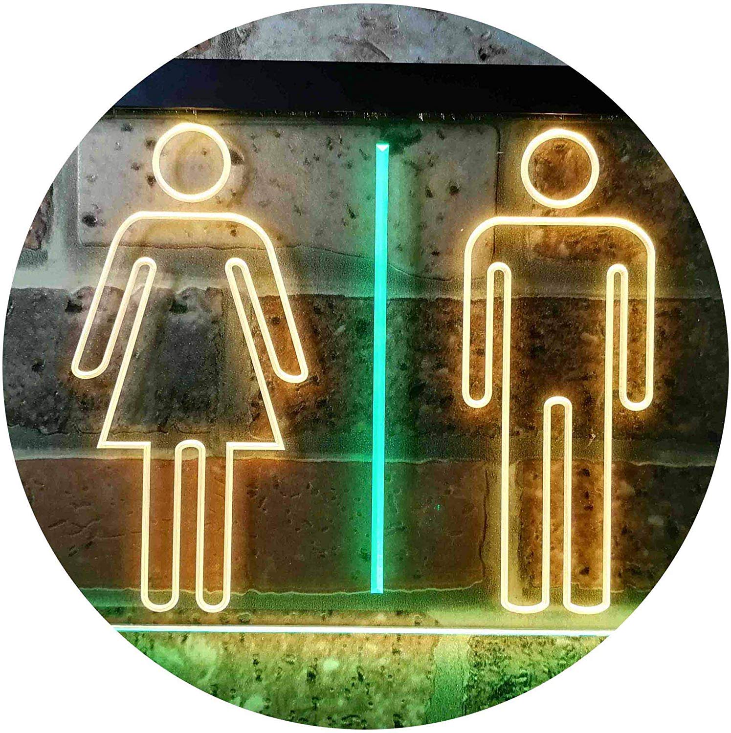 Restroom Toilet Men Women Unisex 3-Color LED Neon Light Sign – Way