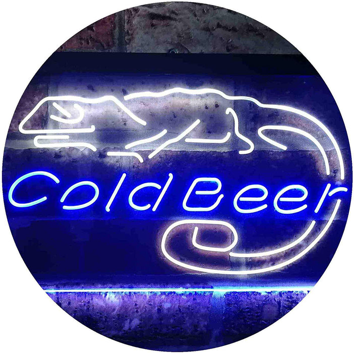 Lizard Cold Beer LED Neon Light Sign - Way Up Gifts