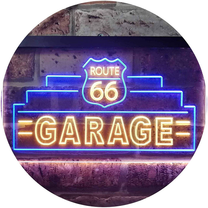Route 66 Garage LED Neon Light Sign - Way Up Gifts
