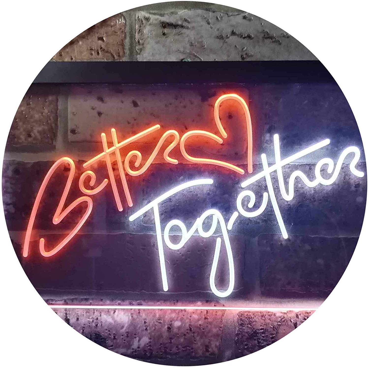 Love Heart Better Together LED Neon Light Sign - Way Up Gifts