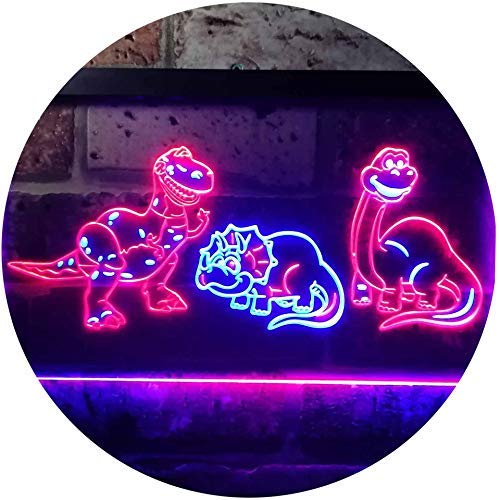 LED Neon Dinosaur Name Sign for Kid's Room 18 Colors