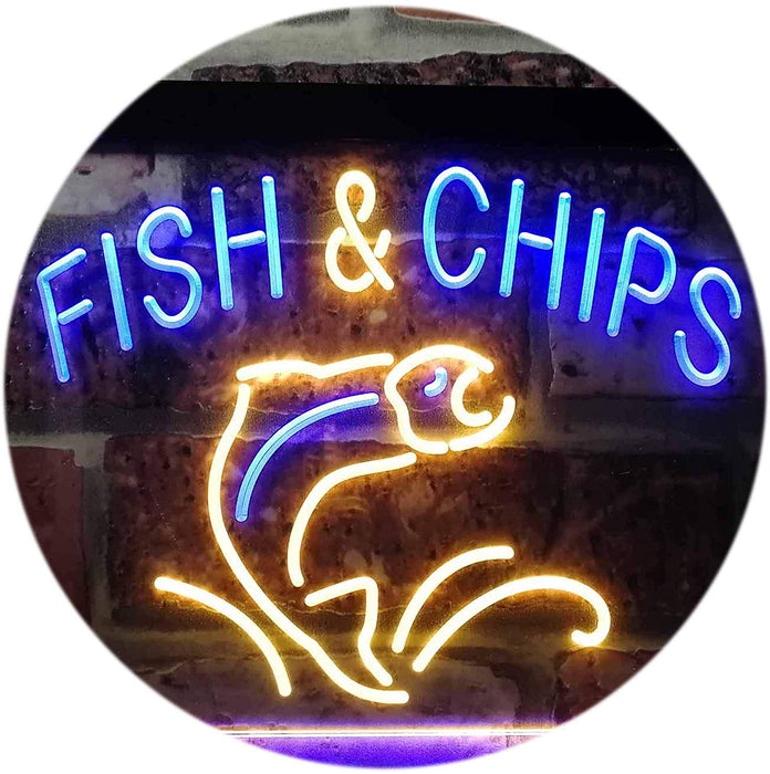 Seafood Fish & Chips LED Neon Light Sign - Way Up Gifts