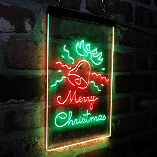 Merry Christmas Bell Decoration LED Neon Light Sign - Way Up Gifts