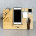Personalized Bamboo Cell Phone Charging Station and Desk Organizer - Way Up Gifts