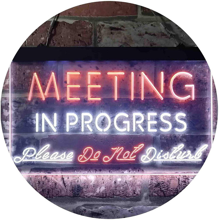 Meeting in Progress Do Not Disturb LED Neon Light Sign - Way Up Gifts