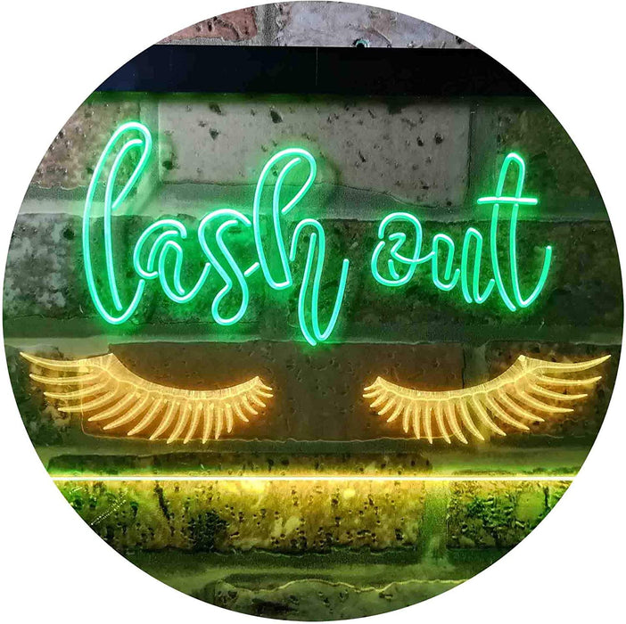 Eyelashes Lash Out Girl Room Beauty Decor LED Neon Light Sign - Way Up Gifts