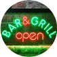 Bar & Grill Restaurant Open LED Neon Light Sign - Way Up Gifts