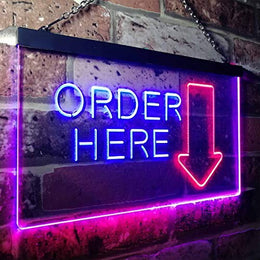 Buy Arrow Order Here LED Neon Light Sign – Way Up Gifts