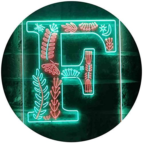 Family Name Letter F Monogram Initial LED Neon Light Sign - Way Up Gifts