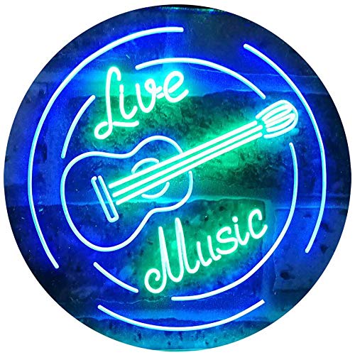 Live Music Guitar Band Room Studio LED Neon Light Sign - Way Up Gifts