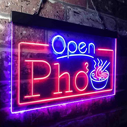 Open Pho Vietnam Noodles LED Neon Light Sign - Way Up Gifts