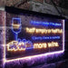 Funny Alcohol Quote Drinking Half Empty Full Wine Bar LED Neon Light Sign - Way Up Gifts