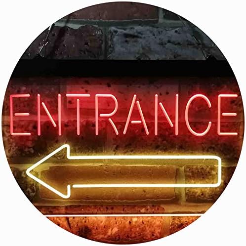Entrance Left Arrow LED Neon Light Sign - Way Up Gifts