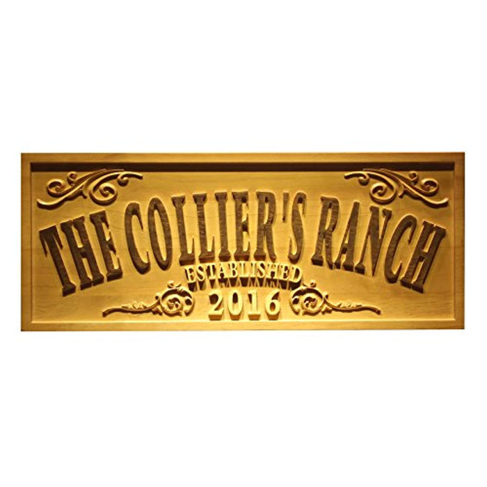 Personalized Ranch Farm Custom Wood Sign 3D Engraved Wall Plaque - Way Up Gifts