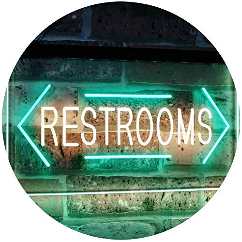 Restrooms Arrows LED Neon Light Sign - Way Up Gifts