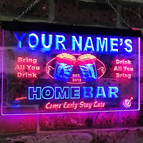 Custom Home Bar LED Neon Light Sign - Way Up Gifts