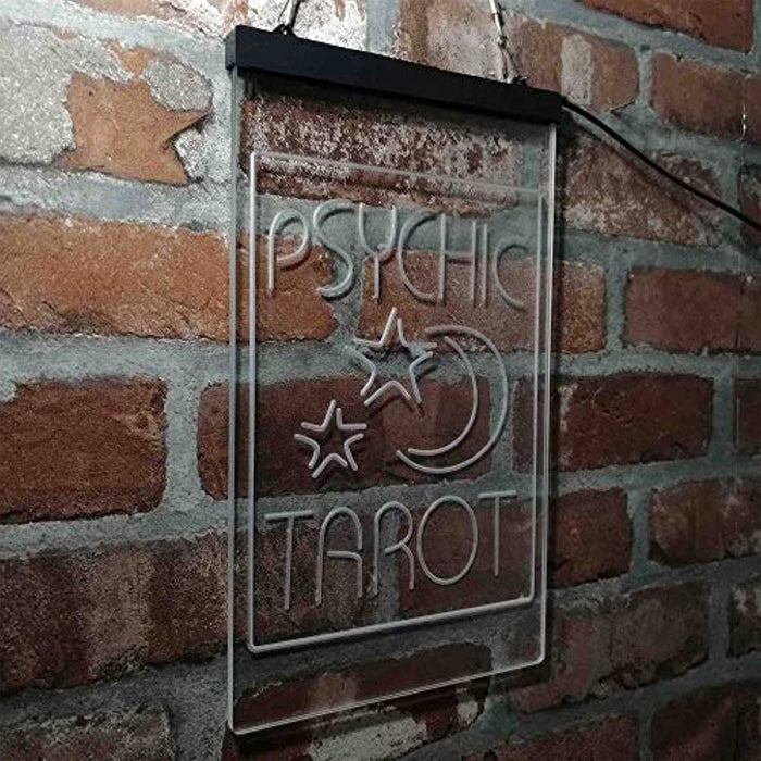 Psychic Tarot Reader Moon Stars LED Neon Light Sign - Way Up Gifts