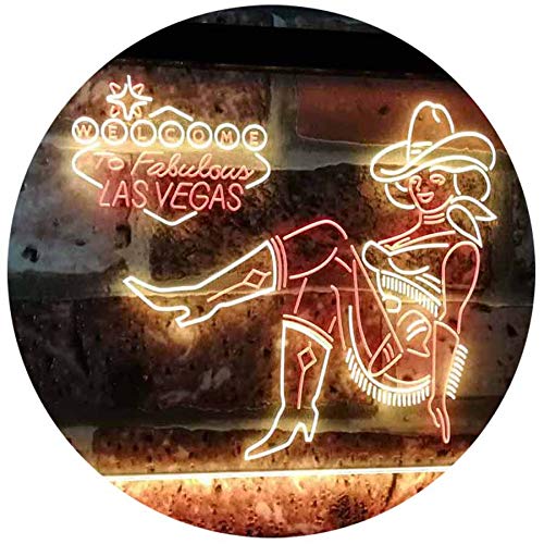 Cowgirl Welcome to Las Vegas LED Neon Light Sign