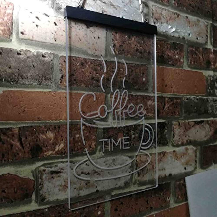 Coffee Time Cup Shop Cafe LED Neon Light Sign - Way Up Gifts
