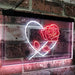 Rose Flower & Heart LED Neon Light Sign - Way Up Gifts