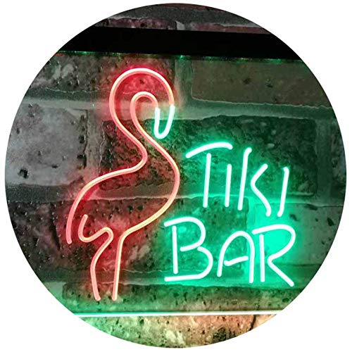 Flamingo Tiki Bar LED Neon Light Sign - Way Up Gifts