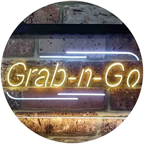 Grab n Go Food Take Away LED Neon Light Sign - Way Up Gifts