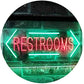 Restrooms Arrows LED Neon Light Sign - Way Up Gifts