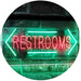 Restrooms Arrows LED Neon Light Sign - Way Up Gifts