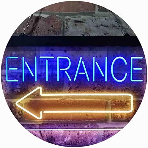 Entrance Left Arrow LED Neon Light Sign - Way Up Gifts