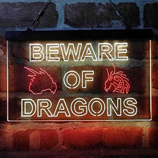 Beware of Dragon Kid Room Decoration LED Neon Light Sign - Way Up Gifts
