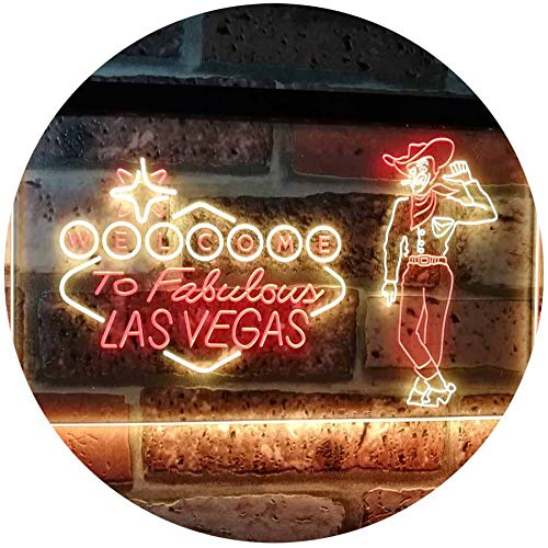 Cowboy Welcome to Las Vegas LED Neon Light Sign - Way Up Gifts
