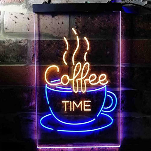 Coffee Time Cup Shop Cafe LED Neon Light Sign - Way Up Gifts