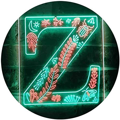Family Name Letter Z Monogram Initial LED Neon Light Sign - Way Up Gifts