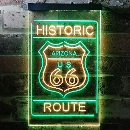 Arizona Historic Route US 66 LED Neon Light Sign - Way Up Gifts