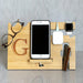 Personalized Bamboo Cell Phone Charging Station and Desk Organizer - Way Up Gifts