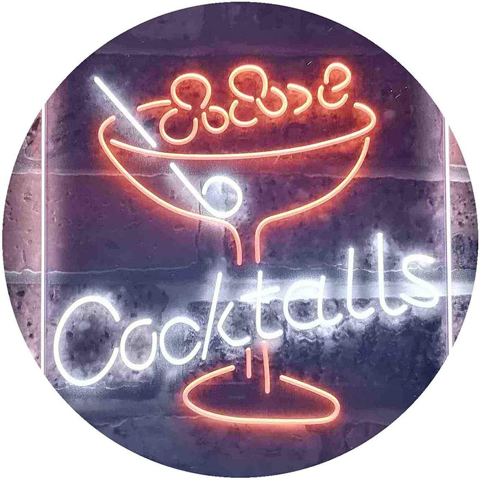 Cocktails Bar Glass LED Neon Light Sign - Way Up Gifts
