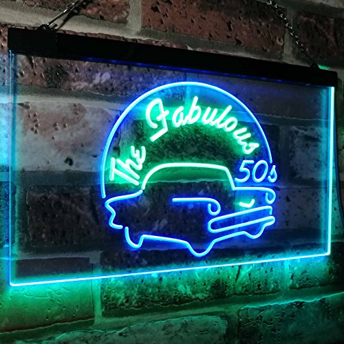 The Fabulous 50s LED Neon Light Sign - Way Up Gifts