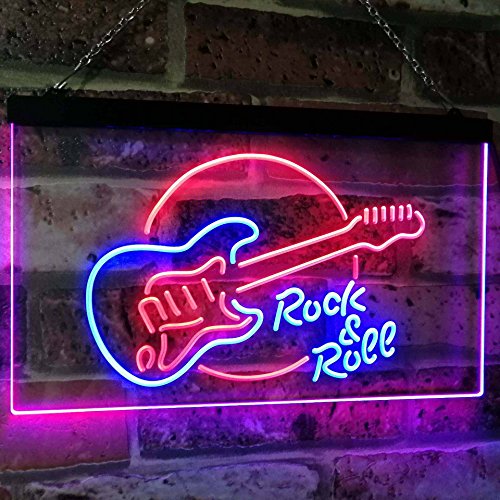 Guitar Rock & Roll Band Music LED Neon Light Sign - Way Up Gifts
