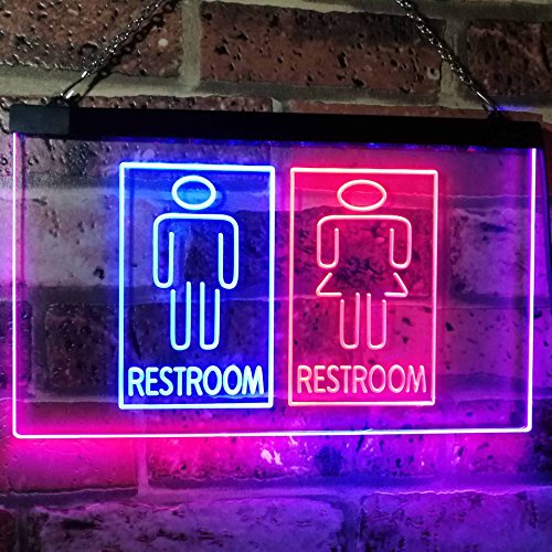 Male Female Restroom LED Neon Light Sign - Way Up Gifts