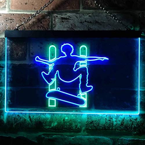 Kids Room Decor Skateboard Jump LED Neon Light Sign - Way Up Gifts