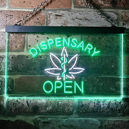 Open Medical Marijuana Dispensary LED Neon Light Sign - Way Up Gifts