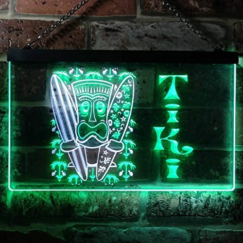 Surf Mask Man Tiki Bar LED Neon Light Sign - Way Up Gifts