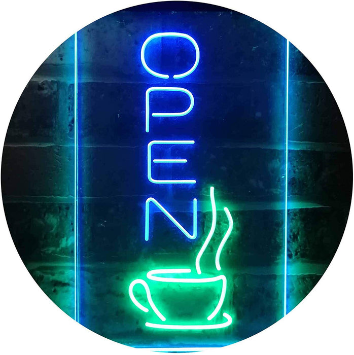 Vertical Open Coffee LED Neon Light Sign - Way Up Gifts