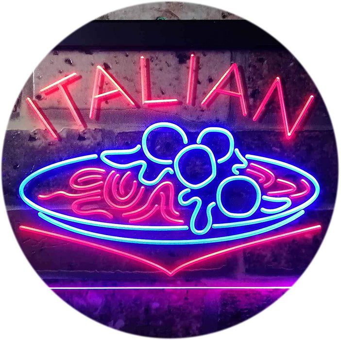 Spaghetti Meatballs Restaurant Italian Food LED Neon Light Sign - Way Up Gifts