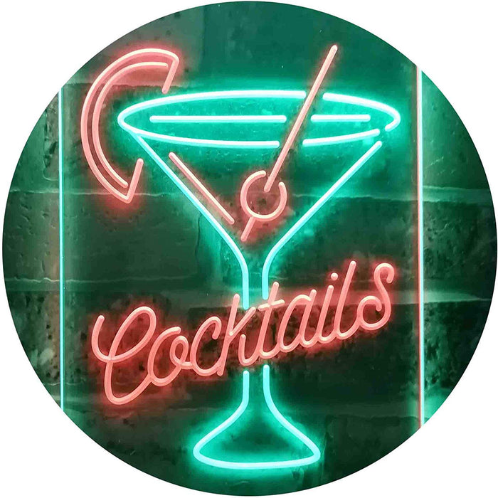 Cocktails Glass Bar Display LED Neon Light Sign - Way Up Gifts