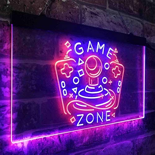Gaming Zone, 3D Wall Decor, Video Games Sign, Gameroom Sign Gifts
