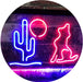 Cactus Moon Wolf LED Neon Light Sign - Way Up Gifts