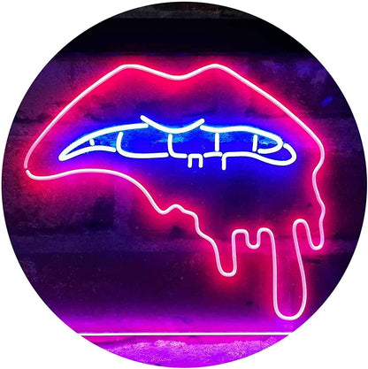 Biting Lip Bite Bleeding Art LED Neon Light Sign - Way Up Gifts